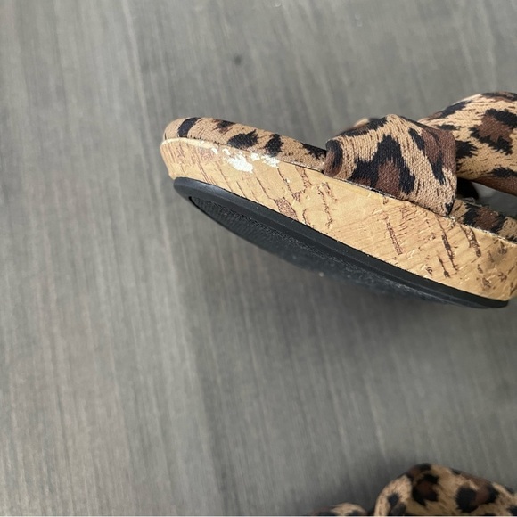 Fioni Leopard animal print Knot Slide  Heels Shoes Size 7.5 - Picture 7 of 12